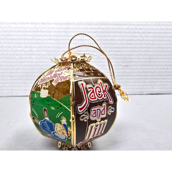 ChemArt 40864 Ornament Jack & Jill Collectible Metal 24k Gold Finish Etched - Picture 5 of 8